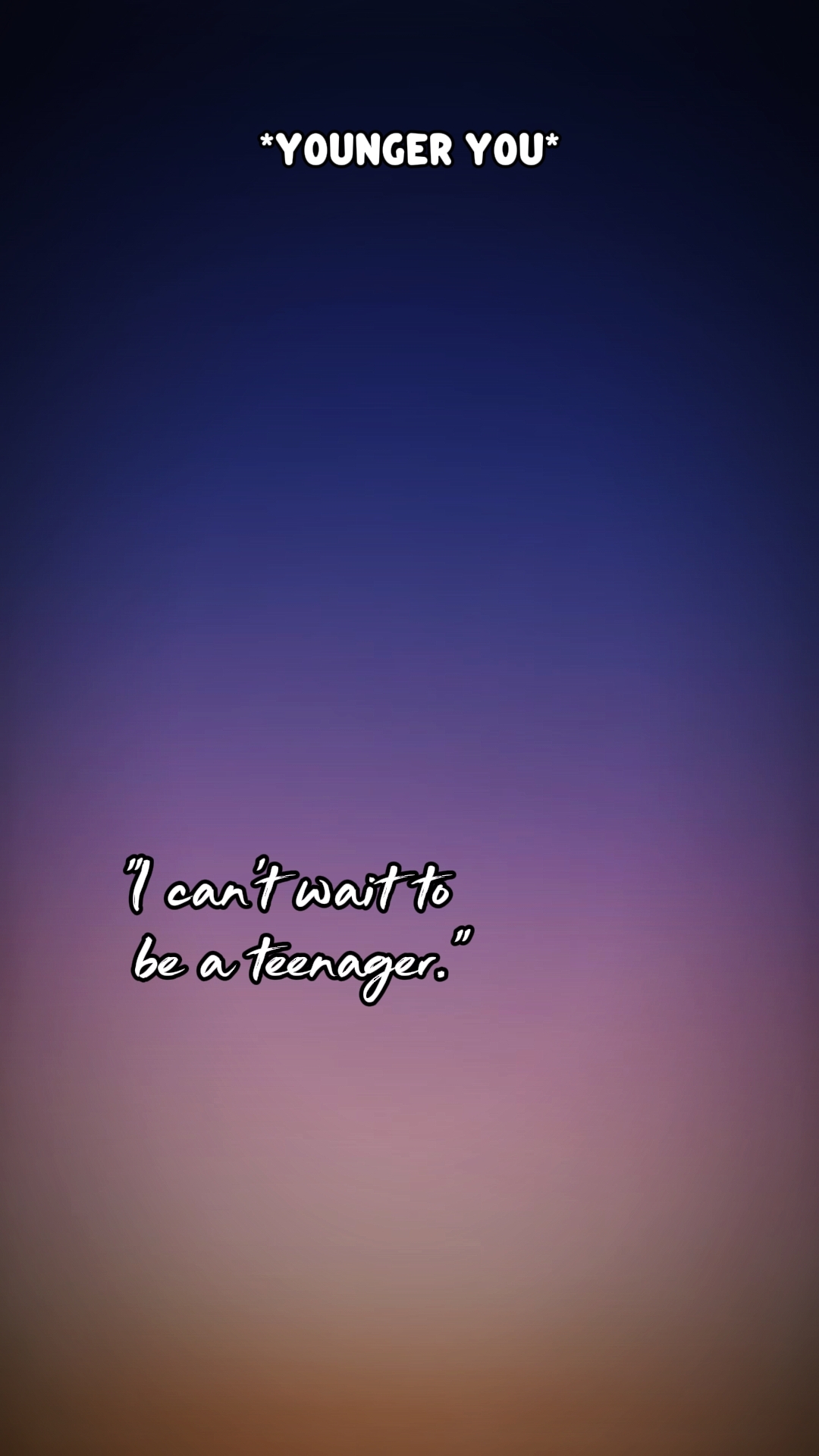 Sei ein Teenager