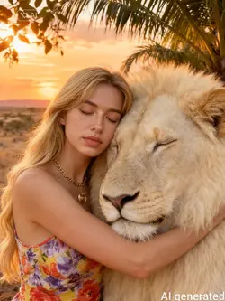 Hugging Lion