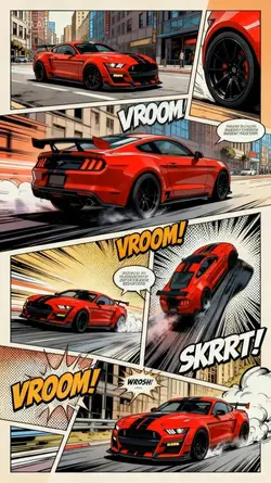 Comic car racing