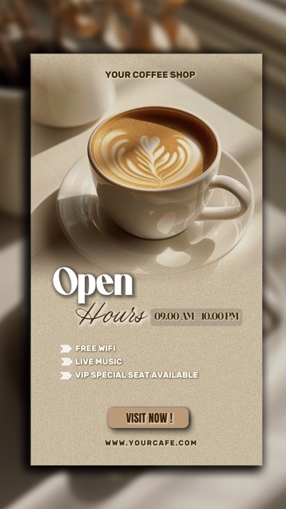 Café em horário aberto