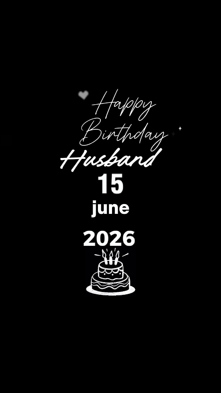 HBD MARIDO 15 DE JUNHO