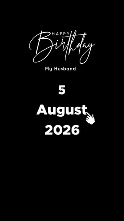 HBD HUSBAND 5 AUGUST