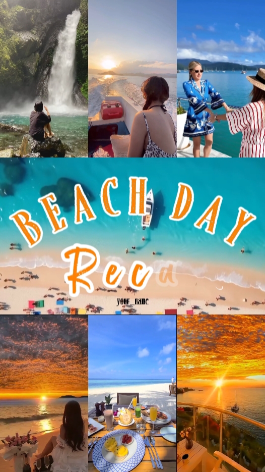 Récapitulatif de la journée à la plage