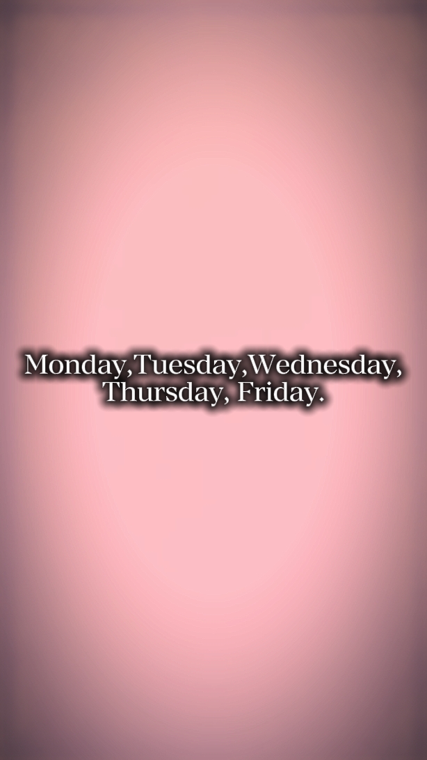 Montag bis Freitag 