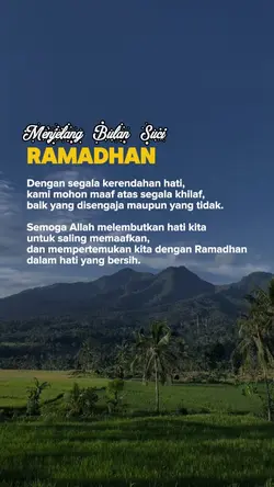 Menjelang ramadhan 
