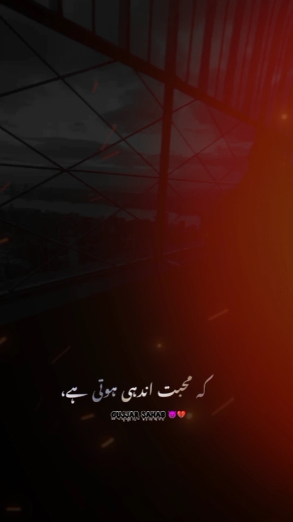 محبت آندھی ہوتی ہے 