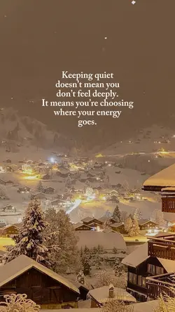Keeping quiet... 