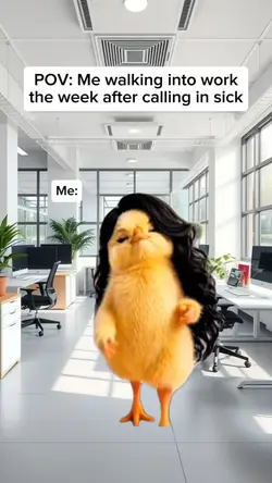 me walking into work