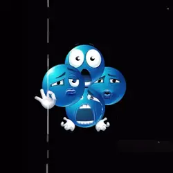 Trend blue emoji 