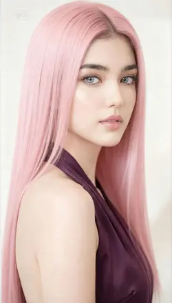 Straight Pink hair
