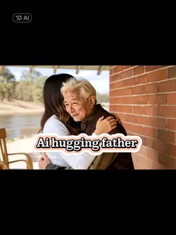 Ai hugging father 