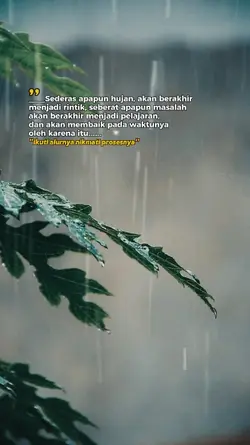 Sederas apapun hujan