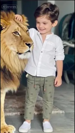 boy and lion