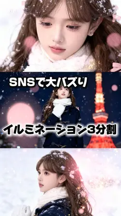 SNSで大バズり◆イルミネーション三分割