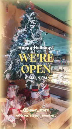 We're Open Christmas