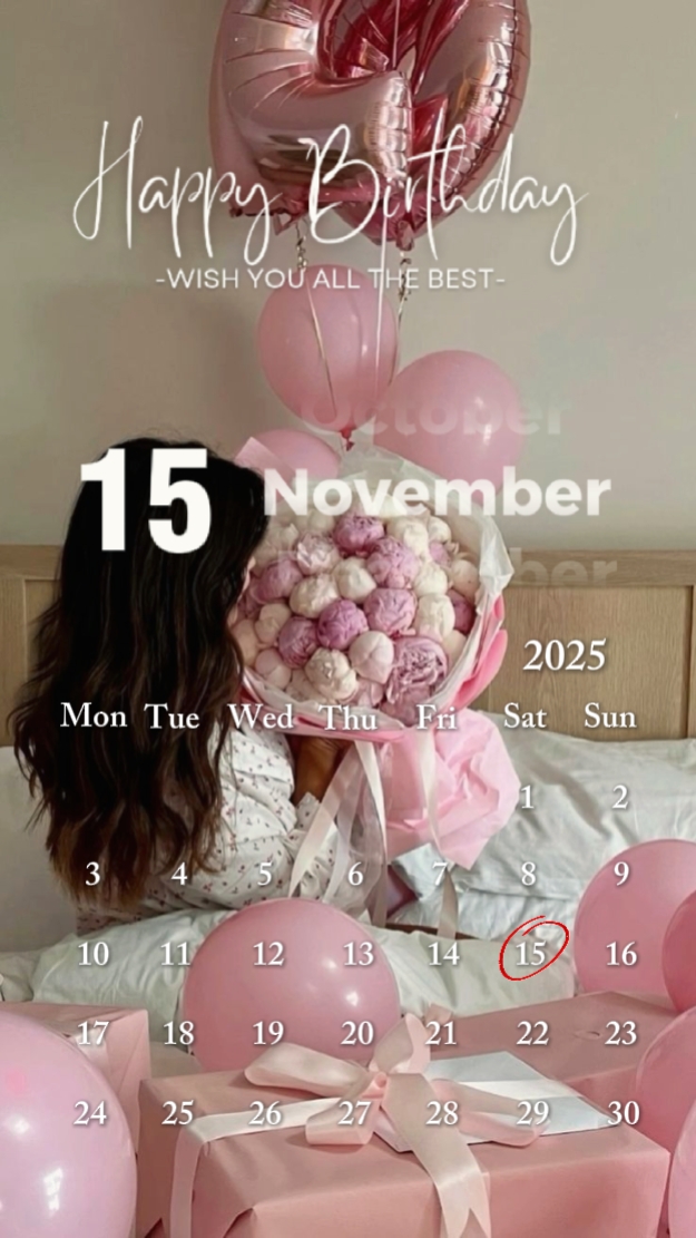 FELIZ CUMPLEAÑOS 15 DE NOVIEMBRE 