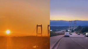 Puesta de sol con 2 días de diferencia