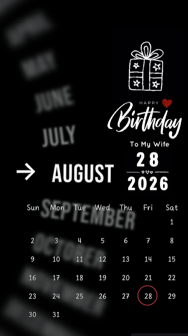 HBD WIFE 28 AUGUST