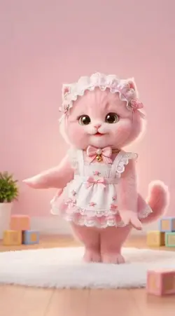 Baby pink cat