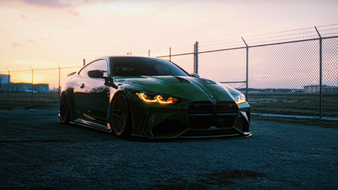 Paisaje de edición de coche 