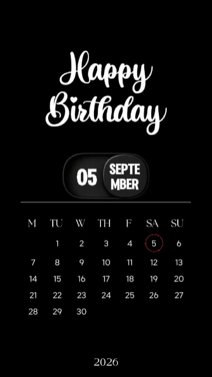 BIRTHDAY 5 SEPTEMBER