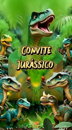 Convite Dinossauros 