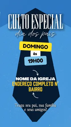 CULTO DIA DOS PAIS!