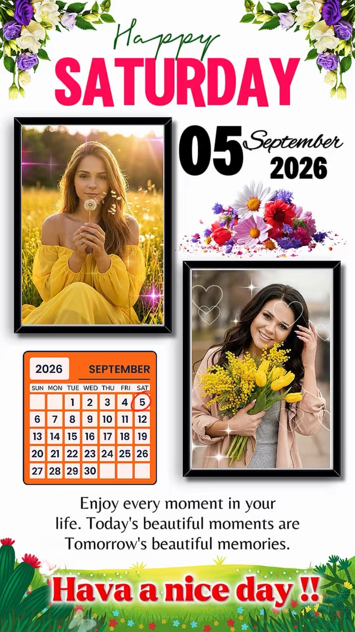 Saturday 5 Sept 2026