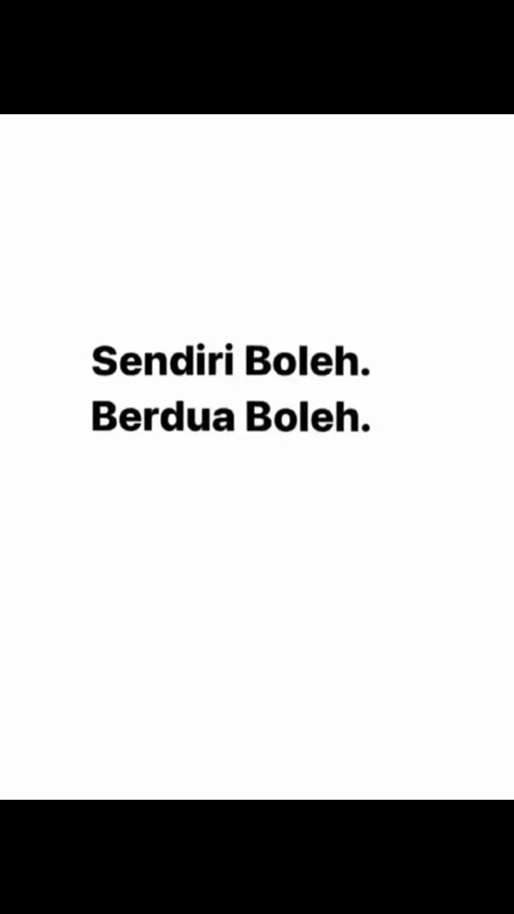 SENDIRI BOLEH BERDUA