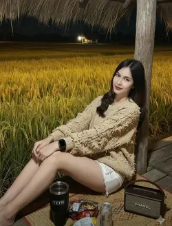 ฉากทุ่งข้าวในคืน