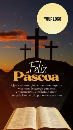Feliz Páscoa logo 