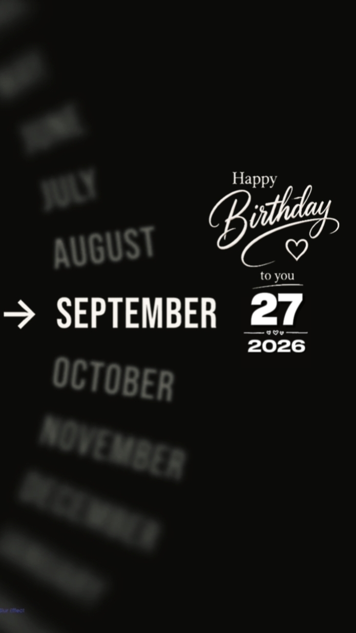 Septmber 27th Brthdy
