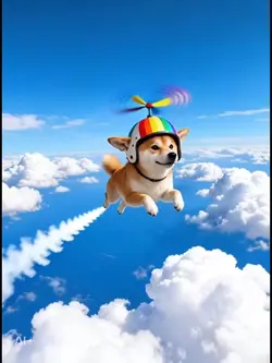 Funny Flying Dog