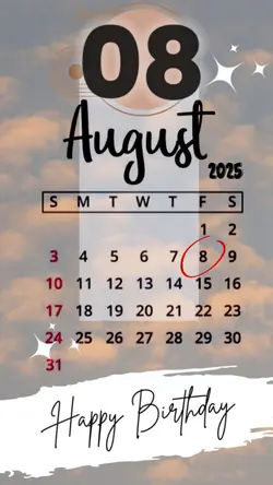 birthday 8 agust