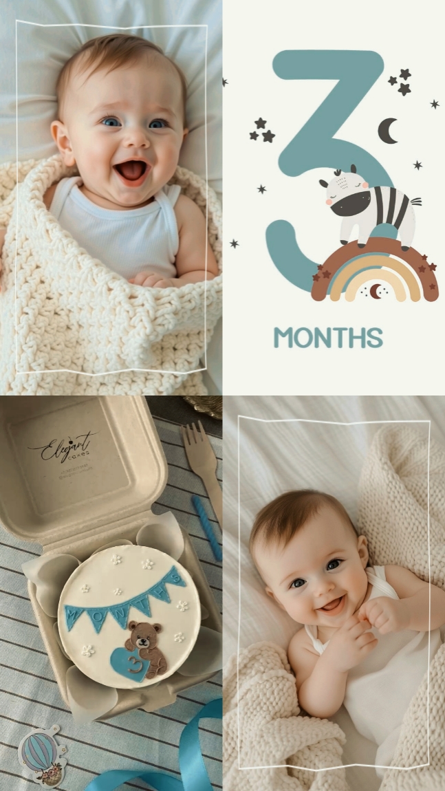 Felices 3 meses bebé