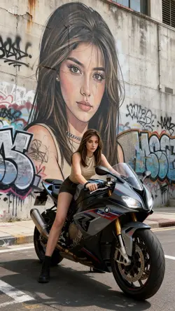 Graffiti with motor
