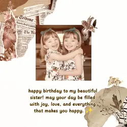 happy bday sister