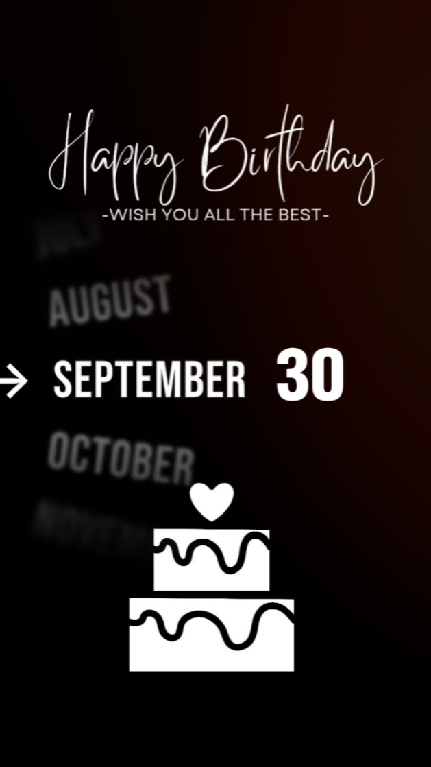 30 September B'day 