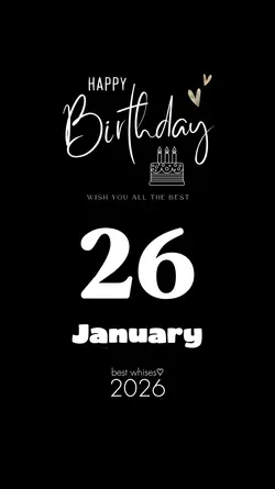 HBD 26 JANUARY 2026