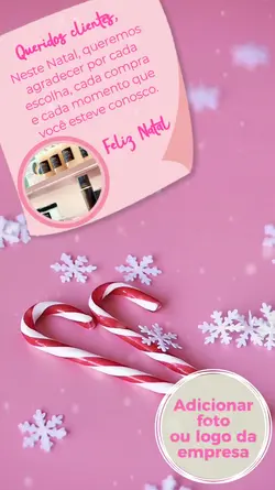 CARTÃO DE NATAL ROSA