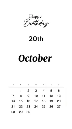 October birthday 
