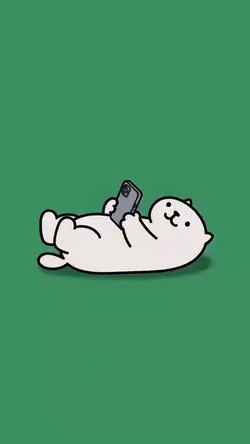 スマホに夢中なねこ