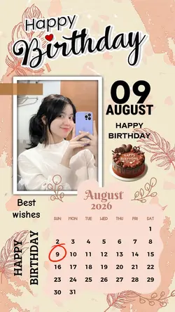 HBD 9 AUGUST 2026
