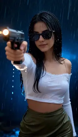 Rain shoot gun video