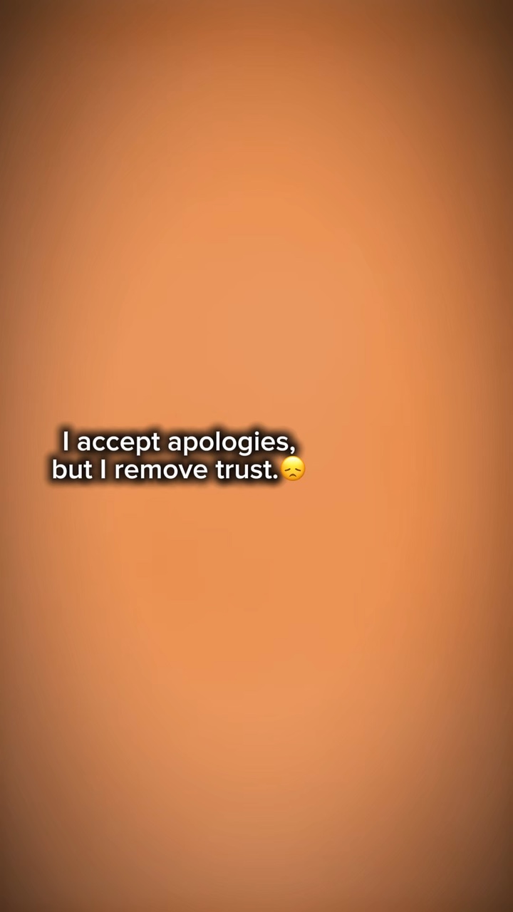 I accept apologies 