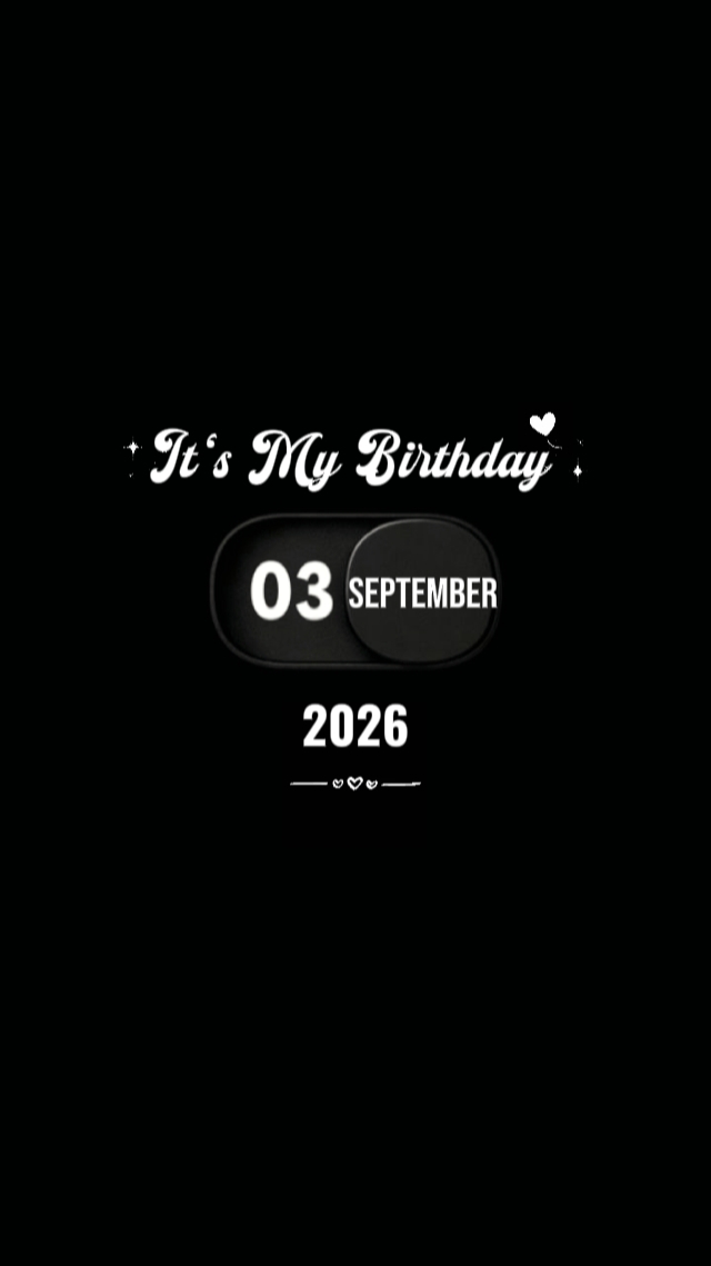 BIRTHDAY 3 SEPTEMBER
