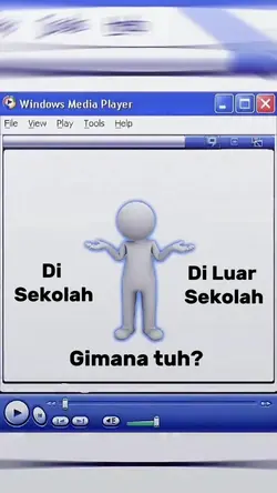 di sekolah x di luar