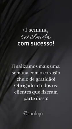 semana concluída 
