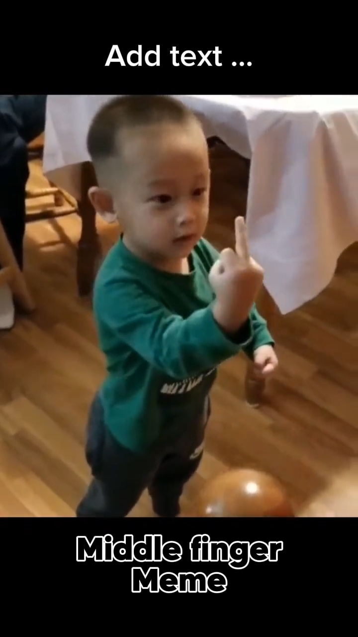 Middle finger meme