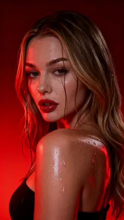 Red Photoshoot Wet